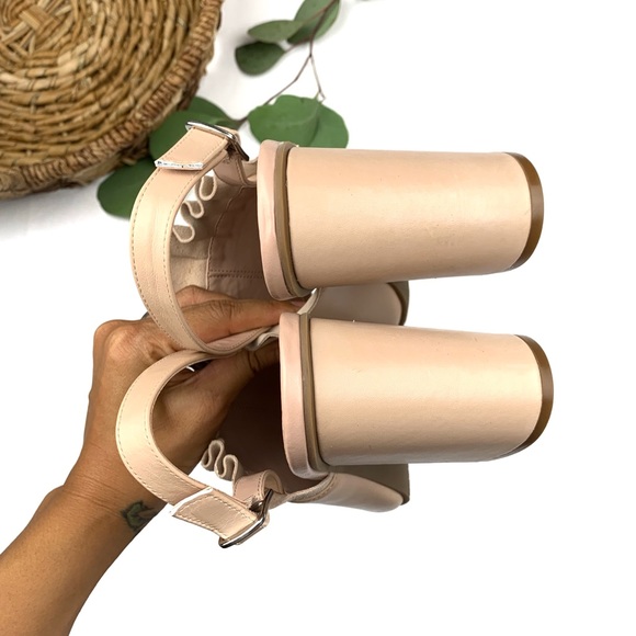 14th & Union Chunky Heel Blush Leather Mules - Picture 5 of 10